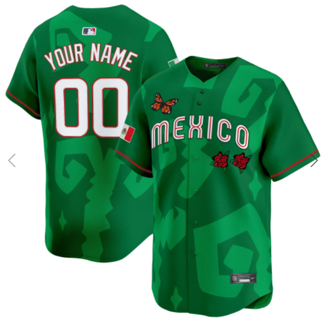 2025 Mexican Heritage x Sentrock  green Vapor Premier Limited Custom Jersey->customized mlb jersey->Custom Jersey